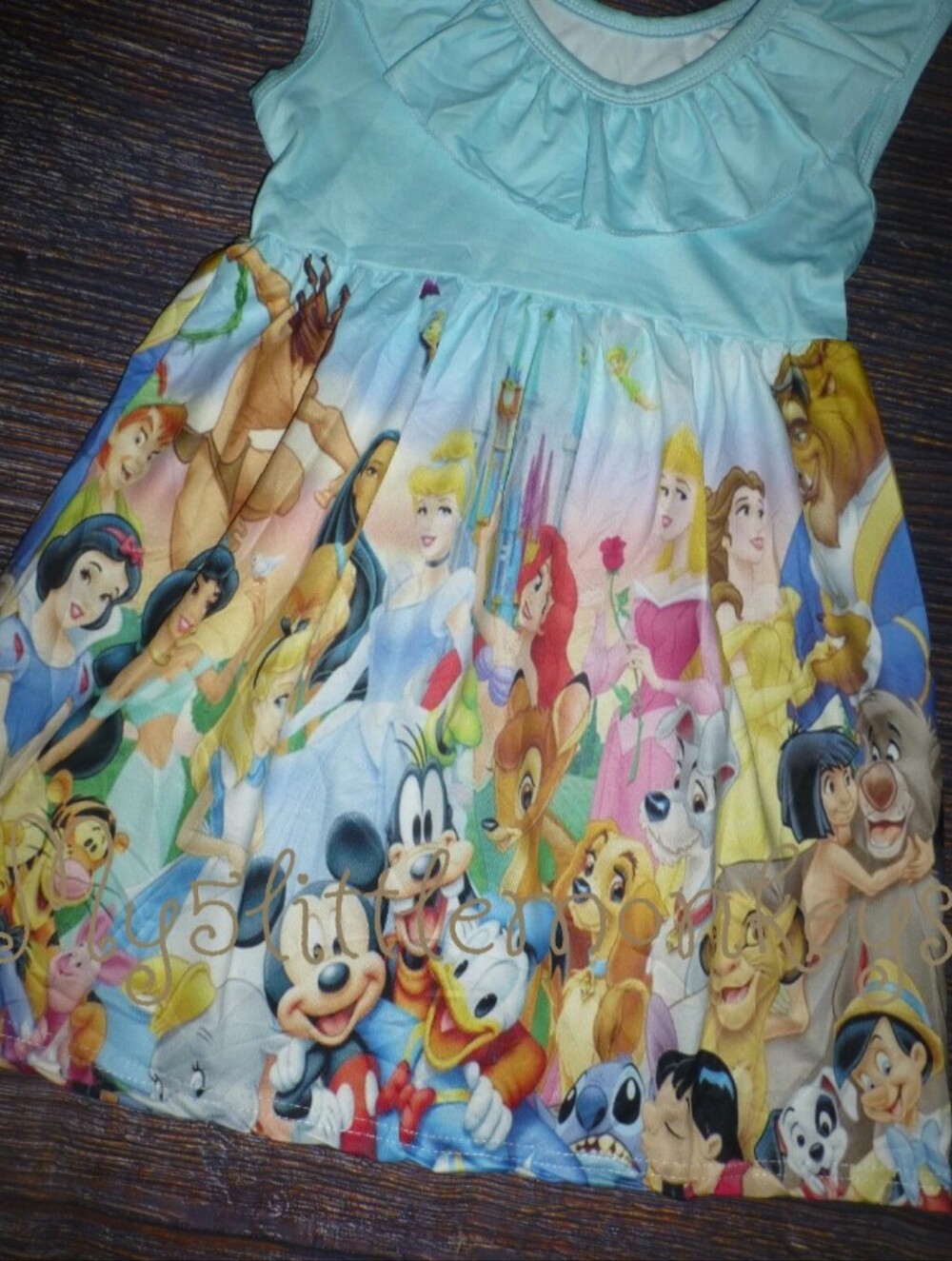 Boutique Disney Cartoon Characters Girls Dress - Picture 2 of 3